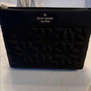 Kate Spade Black Quilted Cosmetic Case